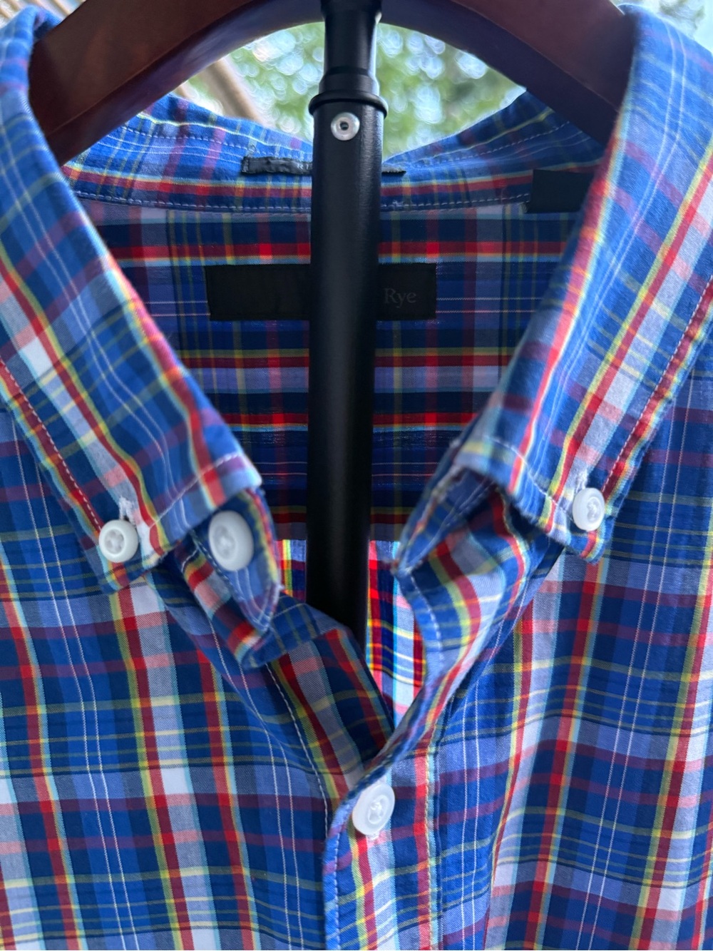 Hawker Rye Men’s Blue Plaid Button-Down Shirt Size XL - Picture 8 of 12